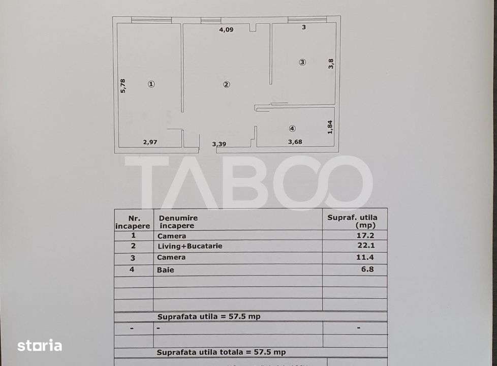 Apartament 3 camere 57 mp utili constructie noua 2025 - Imagine principală: 2/2