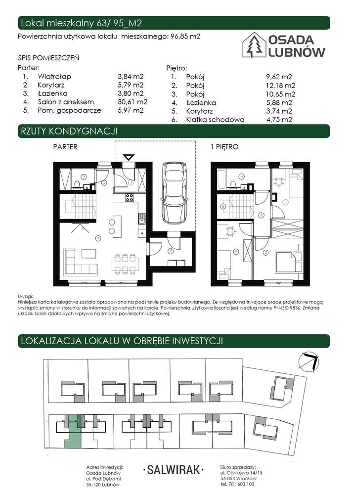 Dom 4- pokojowy o powierzchni 96,85 m2 + ogród - Pełny obrazek: 3/9