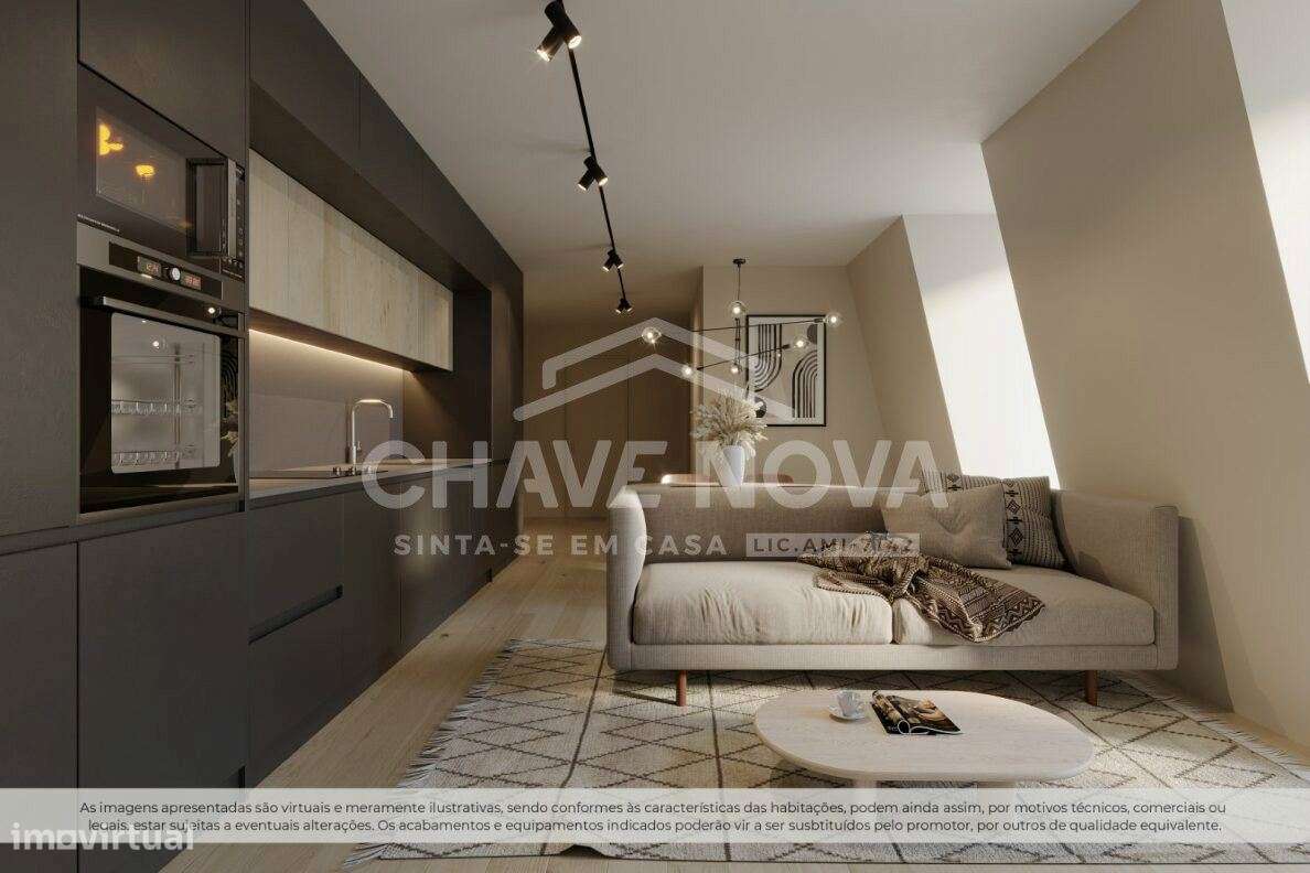 T1 com 90m² Novo Junto à Estação de metro D. João Segundo - Grande imagem: 3/16