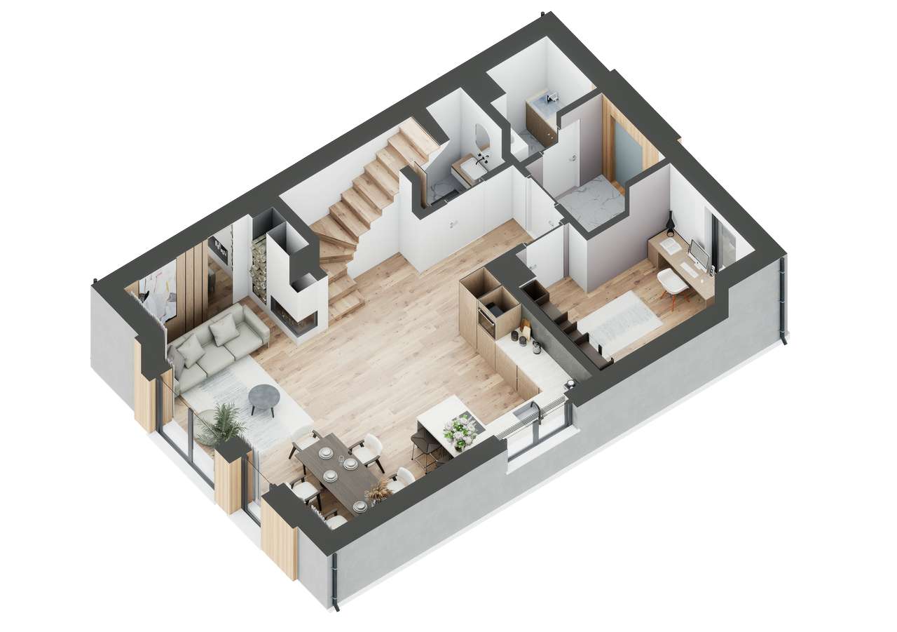 | Nowy DOM WOLNOSTOJĄCY | stan deweloperski | podłogówka | PROMOCJA |-6