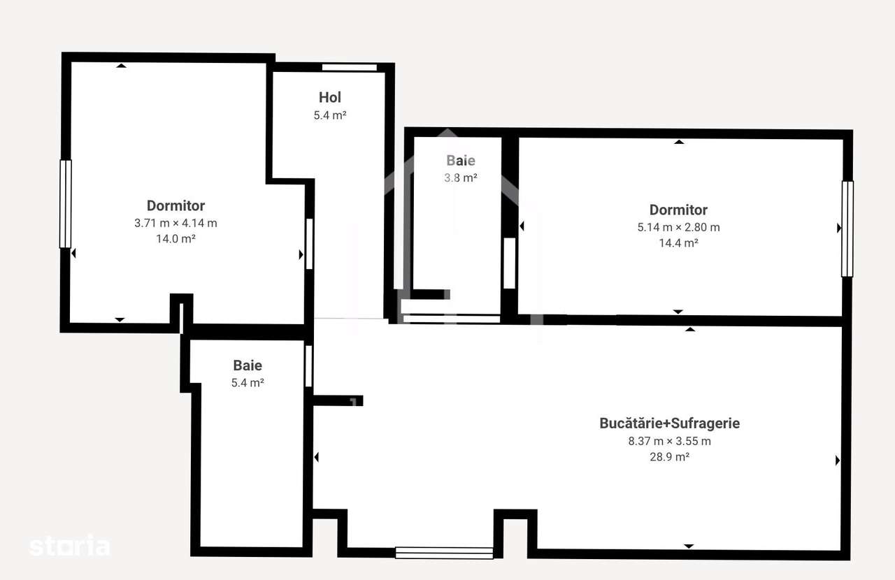 3 camere decomandat - etaj 1 - terasa spatioasa -75mp utili + terasa-1
