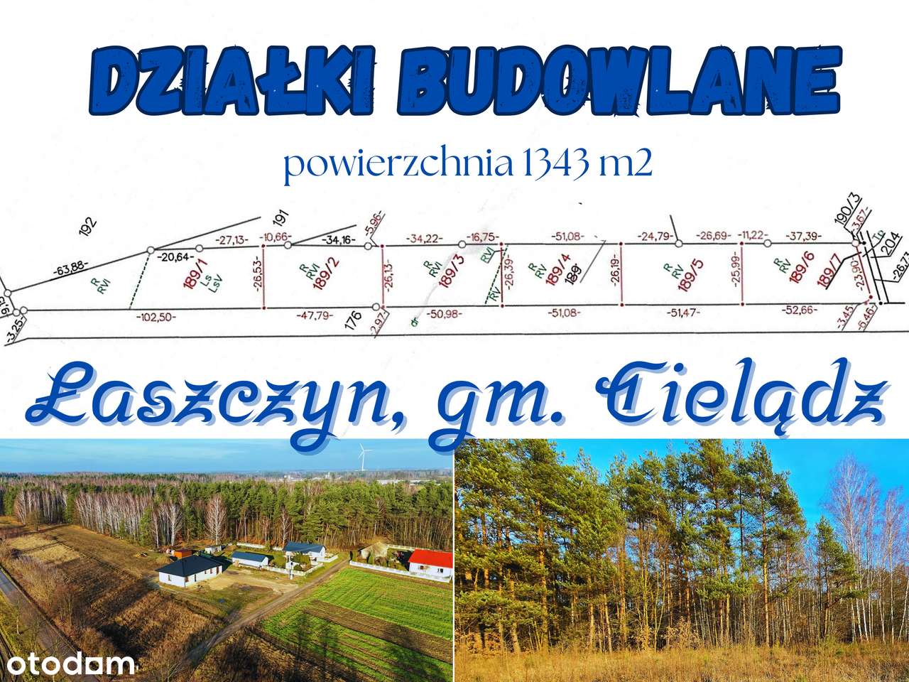 Działki budowlane przy lesie 1343 m2 | media | przy drodze asfaltowej-2