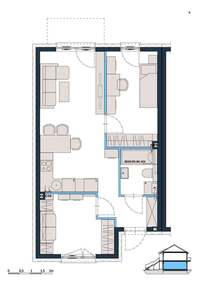 Nowe mieszkanie z ogródkiem 36m2 blisko Brwinowa