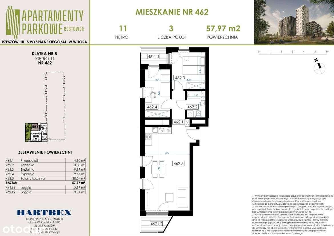 Apartamenty Parkowe | mieszkanie 3-pok. | 462 - Pełny obrazek: 2/7
