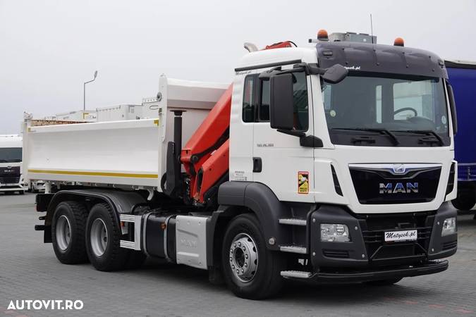 MAN TGS 26.360 / 6X4 / 2 STR BASCULANTE + HDS PALFINGER / HYDROBURTA / ROTATOR / 2015 - 15