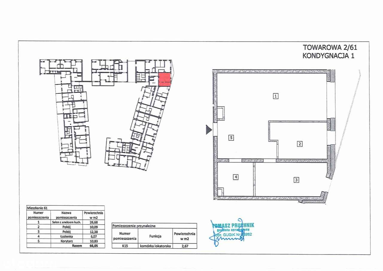 3-pokojowe mieszkanie 66m2 Bez Prowizji - Pełny obrazek: 2/7
