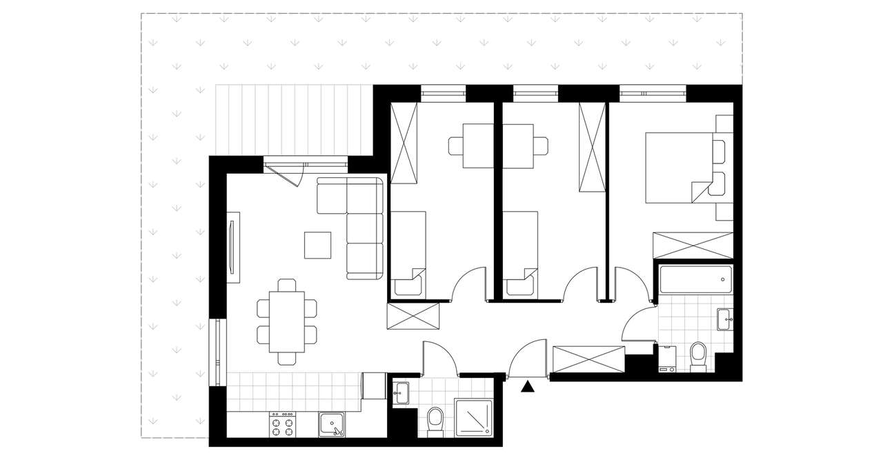 4-pokojowe mieszkanie 73m2 + ogródek Bez Prowizji - Pełny obrazek: 3/8
