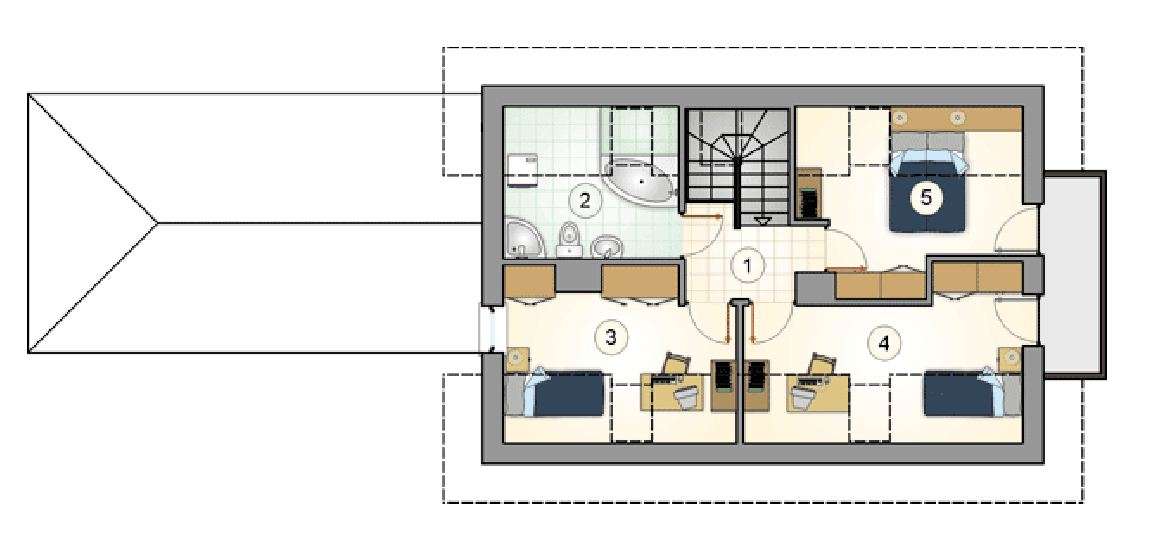 Nowy, wolnostojący, energooszczędny dom Wapienica ul.Perłowa - Pełny obrazek: 4/6