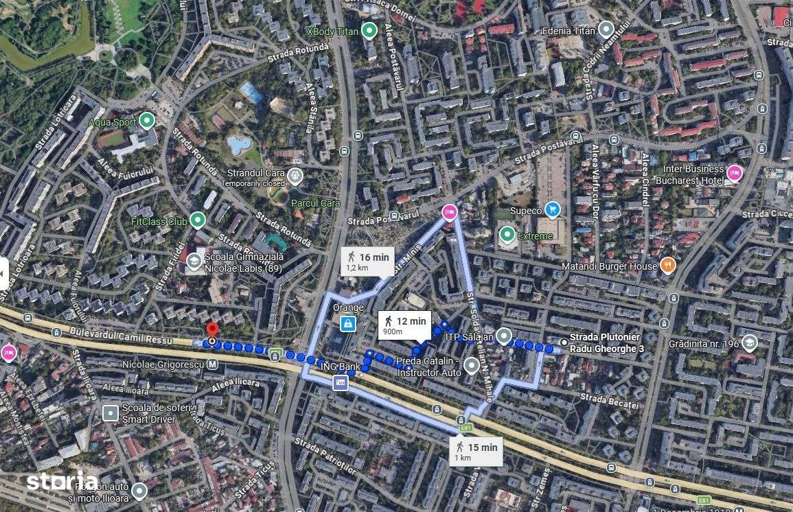 74 mp, 3 camere, 2 băi, 2 balcoane – 8 min până la metrou - comision 0-9