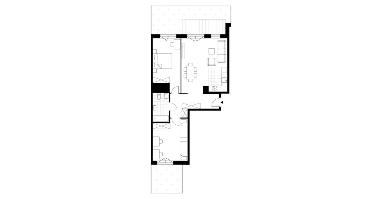 3-pokojowe mieszkanie 75m2 + 2 ogródki - Pełny obrazek: 3/8