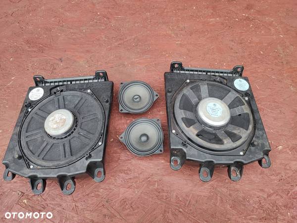 BMW E60 / E61 / E60LCI / E61LCI ORYGINALNE GŁOŚNIKI NISKOTONOWE / WYSOKOTONOWE DO NAGŁOŚNIENIA STEREO-SYSTEM O NR. 6 919 353 / 6 919 354 7 838 915 OEM W DOBRYM STANIE - 1