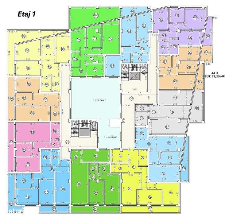 Tomis Nord - Vanzare apartament decomandat cu 2 camere,  bloc nou. - Imagine principală: 5/20
