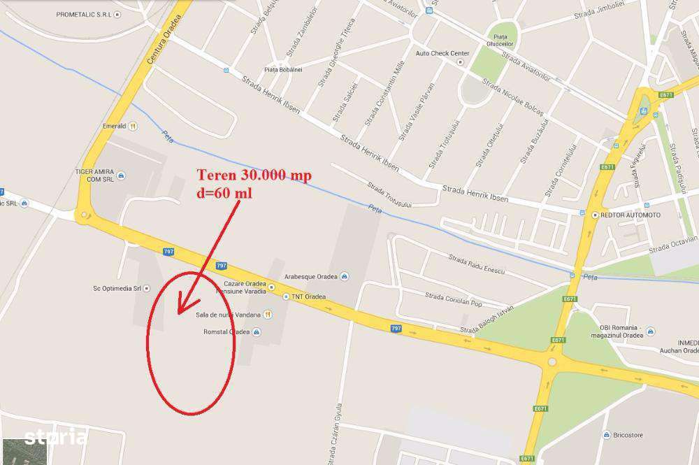 Oradea, Calea Santandrei,vand teren 30.000 mp deshidere centura 55ml-4