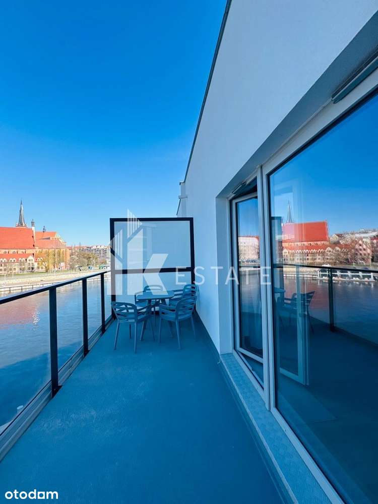 Apartament z widokiem na Odrę | taras | miejsce pa