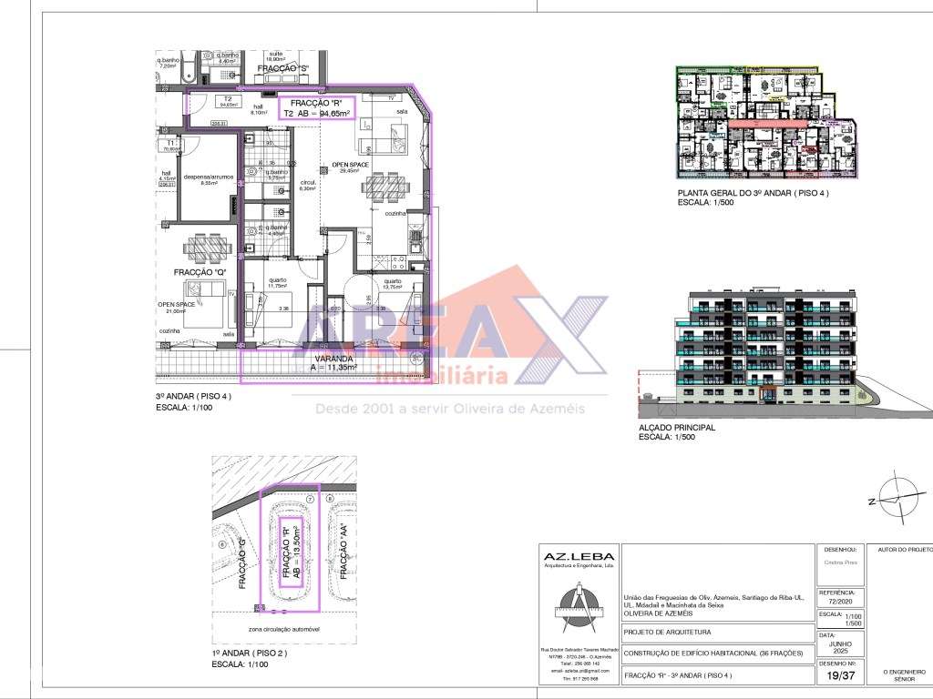 FRAÇÃO R - 3º andar - T2 - 1 lugar de garagem - Grande imagem: 2/17