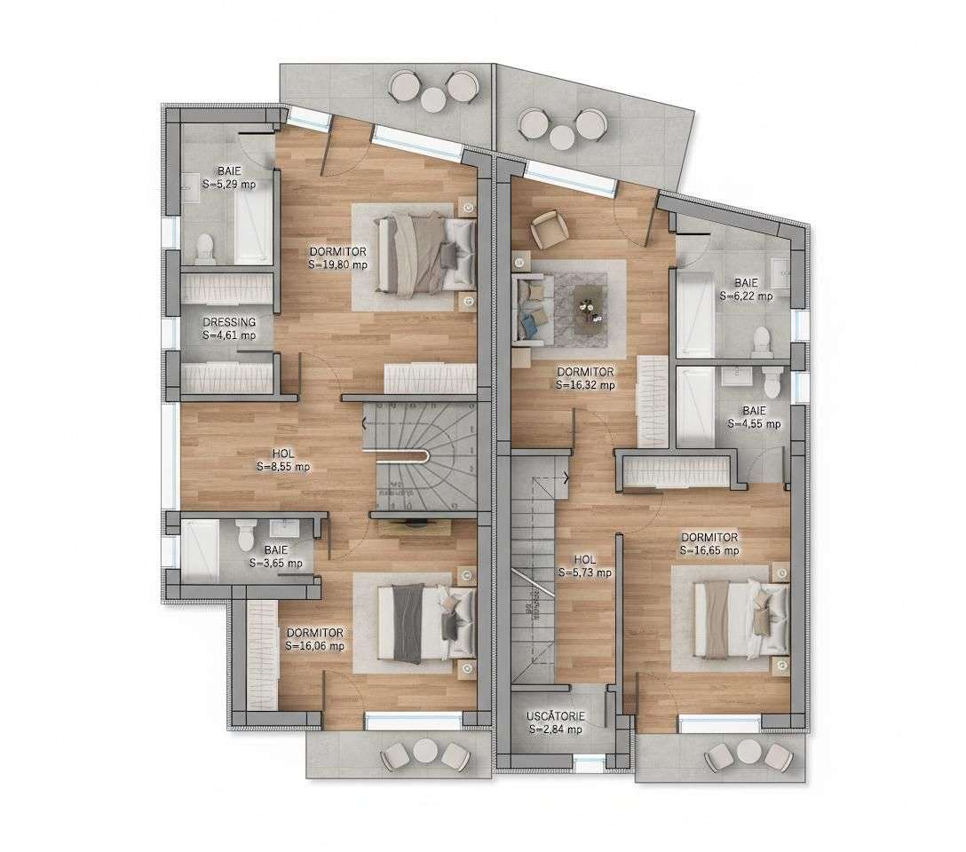 Otopeni – Vile individuale P+1+M | Design modern & clasic | Înaltă cal-6