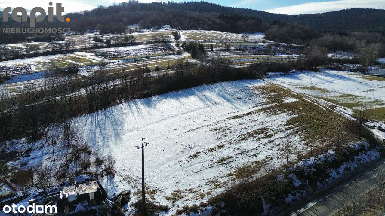 Trzy działki budowlane Poręba gm.Myślenice-2