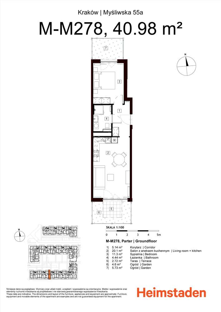 2 pok| 41m2 | Umeblowane | 2 ogródki | 0% prowizji-10