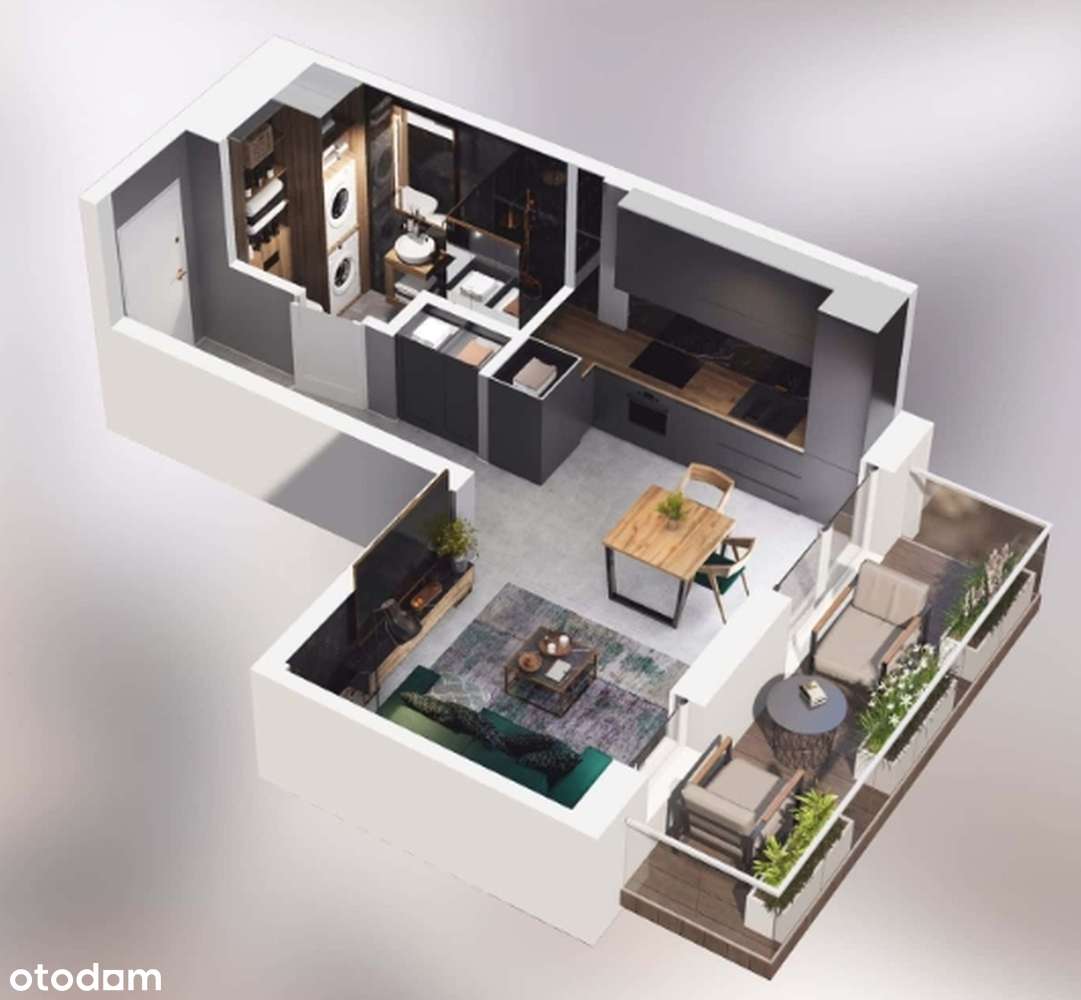 E43 - 1 pokojowe mieszkania z możliwością wydzielenia sypialni !