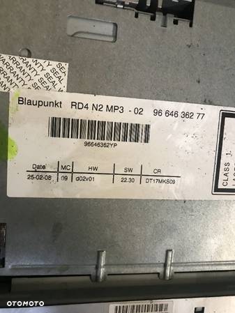 RADIO CD PEUGEOT 407 9664636277 - 4