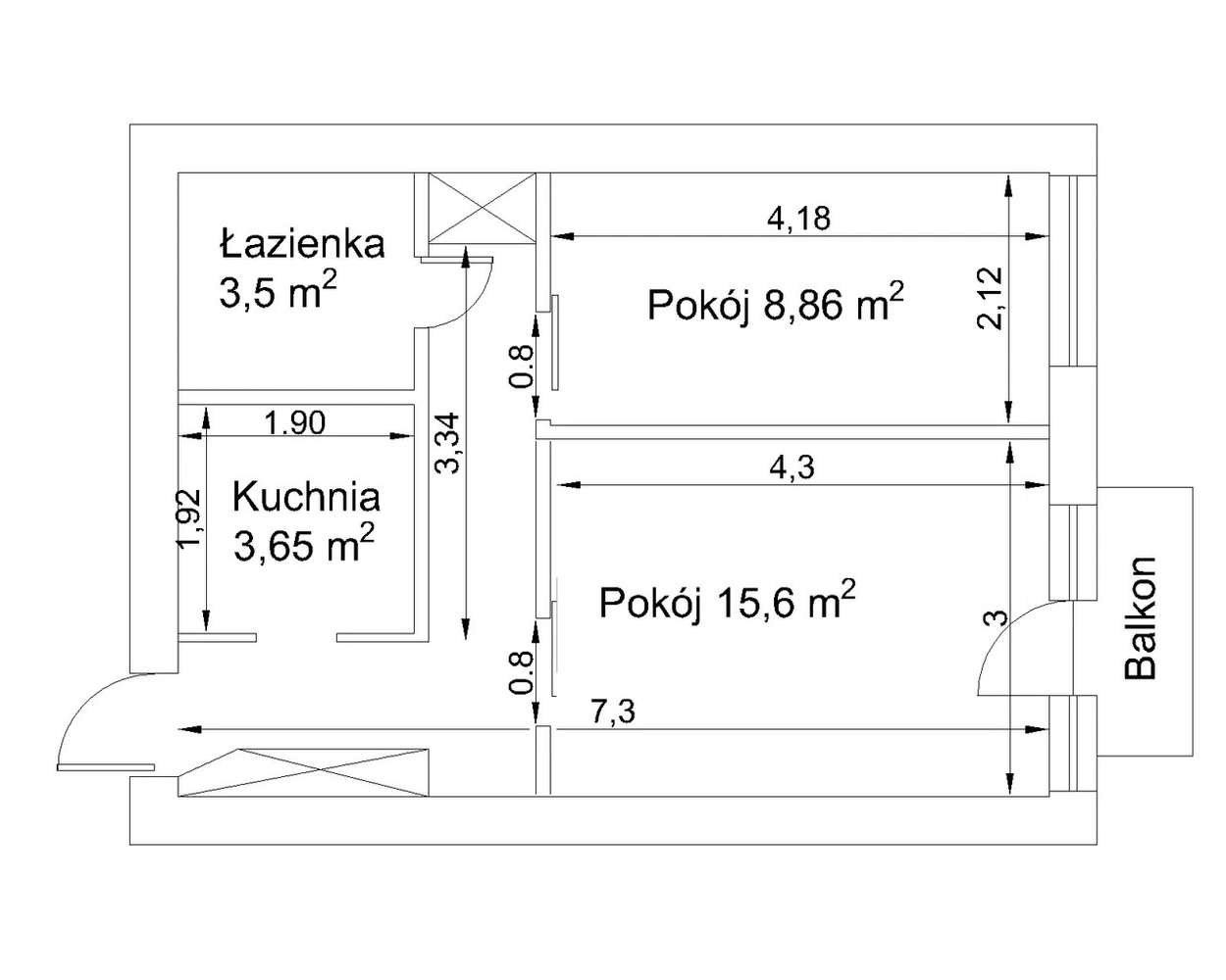 CENTRUM,5 min do Rynku,2pok,37m2,BALKON,MIEJSKIE MEDIA,PEŁNA WŁASNOŚĆ-2