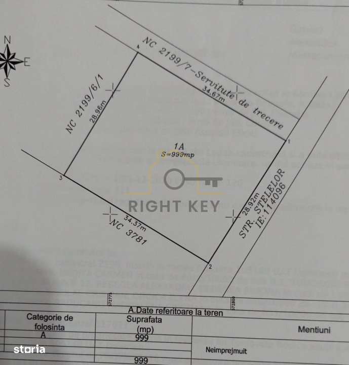 Oportunitate! Strada Stelelor, teren 999mp, F.S 29m! Comision 0%! - Imagine principală: 4/4