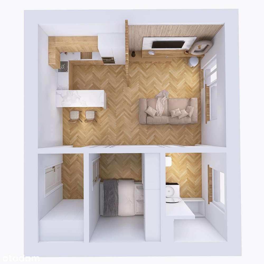 Przytulne 2-pokojowe mieszkanie w bloku - Pełny obrazek: 5/15