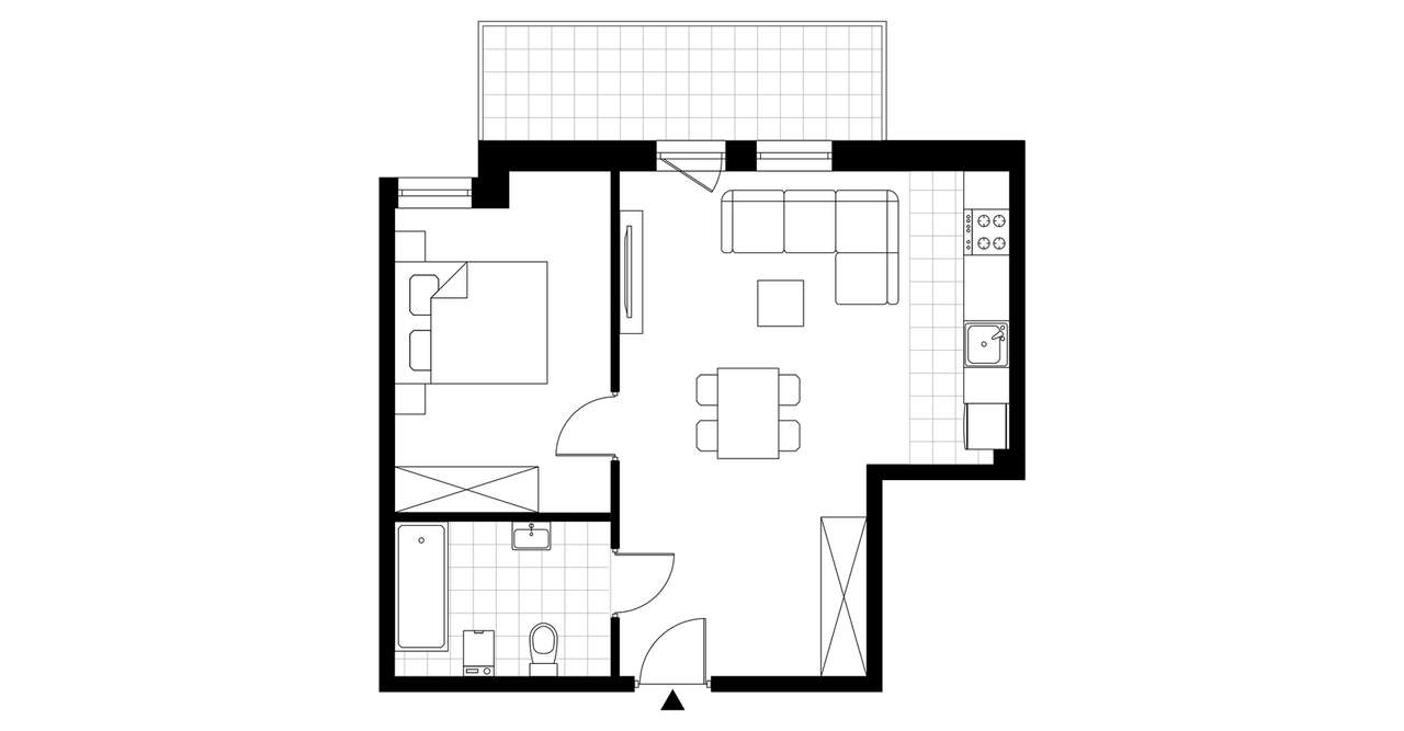 Twój Apartament Perła Mórz M61 z zabudową kuchenną - Pełny obrazek: 4/9