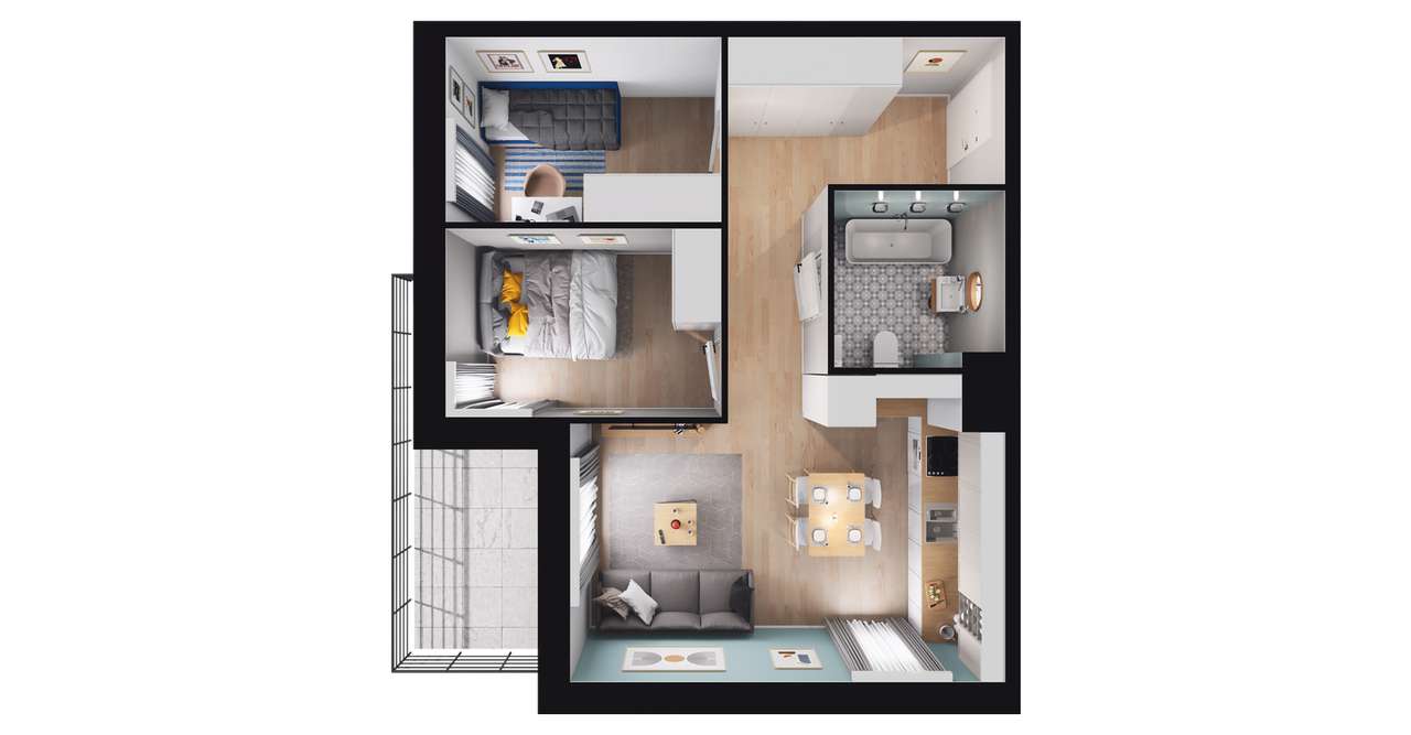 Kalaminta | mieszkanie 3-pok. | 36_ 3 - Pełny obrazek: 3/7