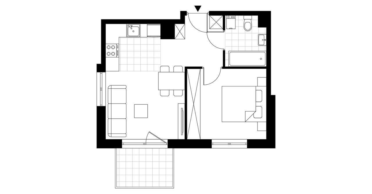 2-pokojowe mieszkanie 37m2 + balkon Bez Prowizji - Pełny obrazek: 3/8