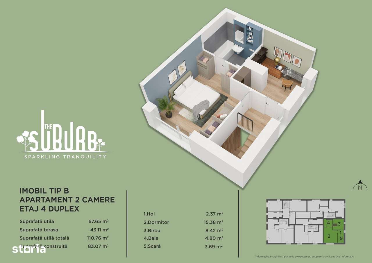 Duplex 2 camere The Suburb Buftea-11