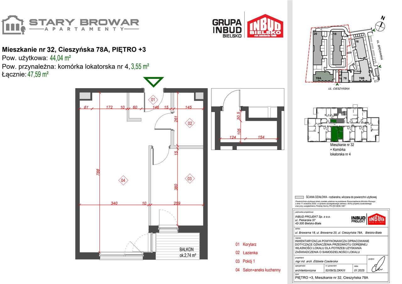 Stary Browar | mieszkanie 2-pok. | E_32 - Pełny obrazek: 2/7