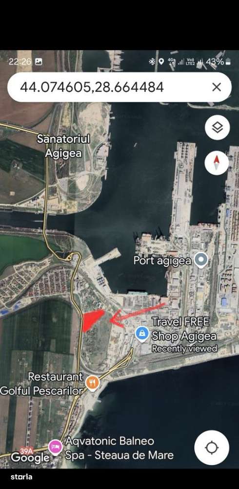 Teren Agigea 20600mp zona Port Agigea Poarta 10 - Imagine principală: 2/4