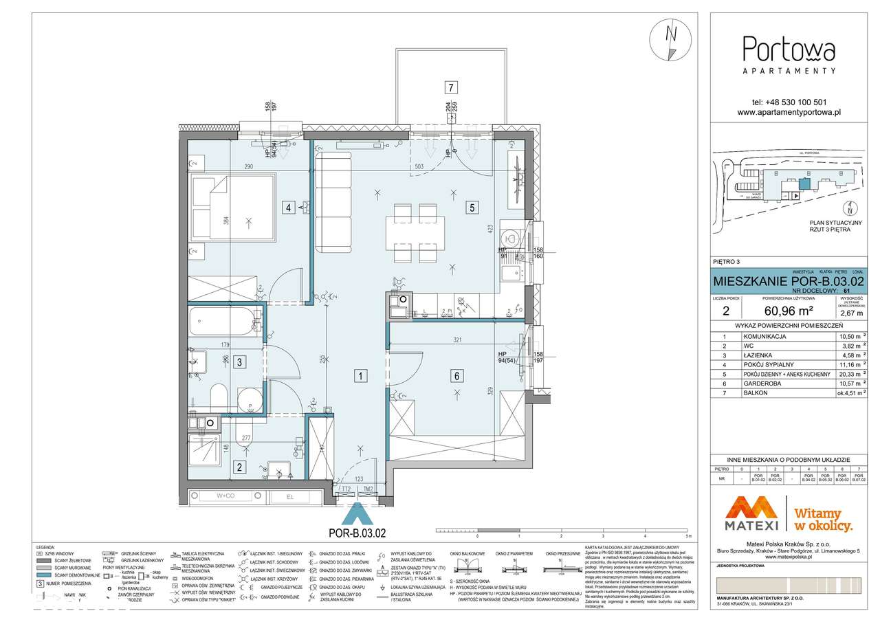 3-pokojowe mieszkanie 60 m² + balkon Bezpośrednio - Ansicht 2