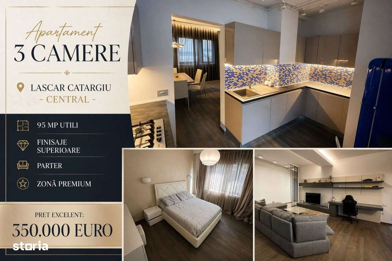 Apartament 3 camere 100 mp CENTRAL | Lascar Catargiu