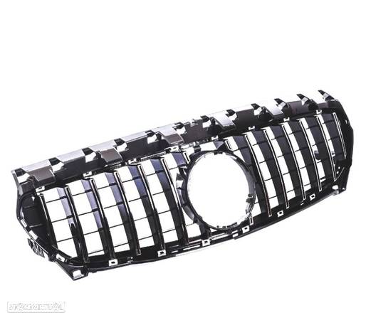 GRELHA FRONTAL PARA MERCEDES CLA W117 13-16 GTR STYLE PRETO BRILHANTE - 6