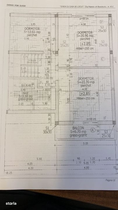 Duplex 4 camere semifinisat 137 mp, teren 190 mp