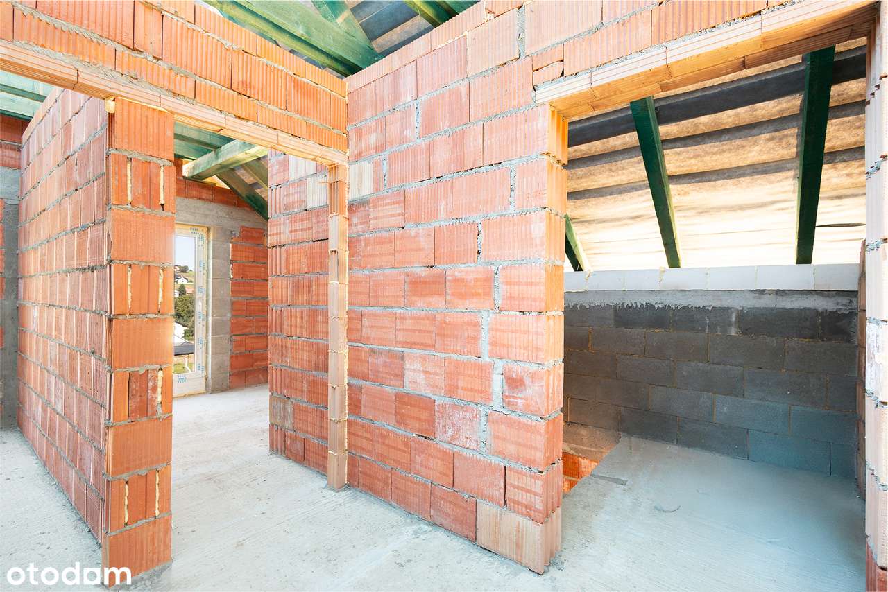 Łapczyca, gm. Bochnia dom wolnostojący + garaż – stan surowy zamknięty-4