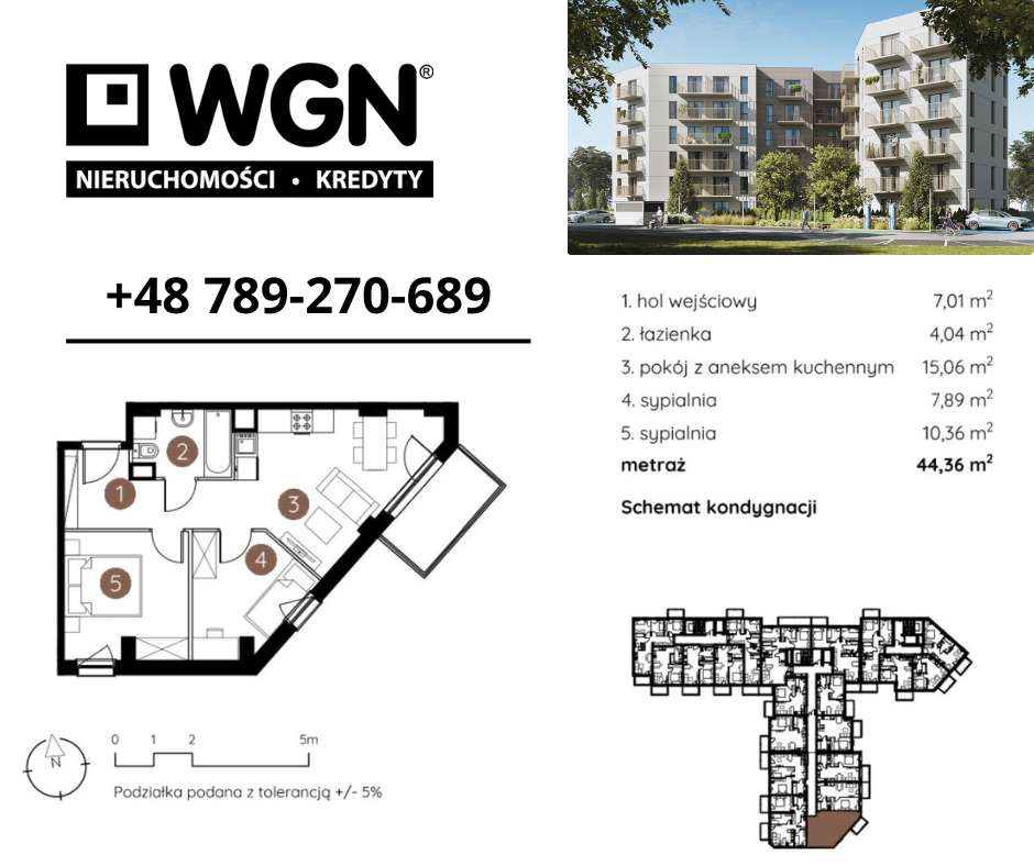 Nowe 3-pokojowe mieszkanie, pow. 44,36 m2 | Wrotków | Lublin-1