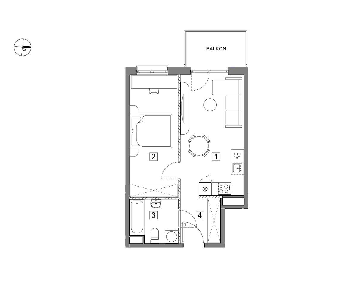 OFERTA SPECJALNA-2‑pokojowe mieszkanie na Polesiu –Łódź, ul. Wołowa 4a-2
