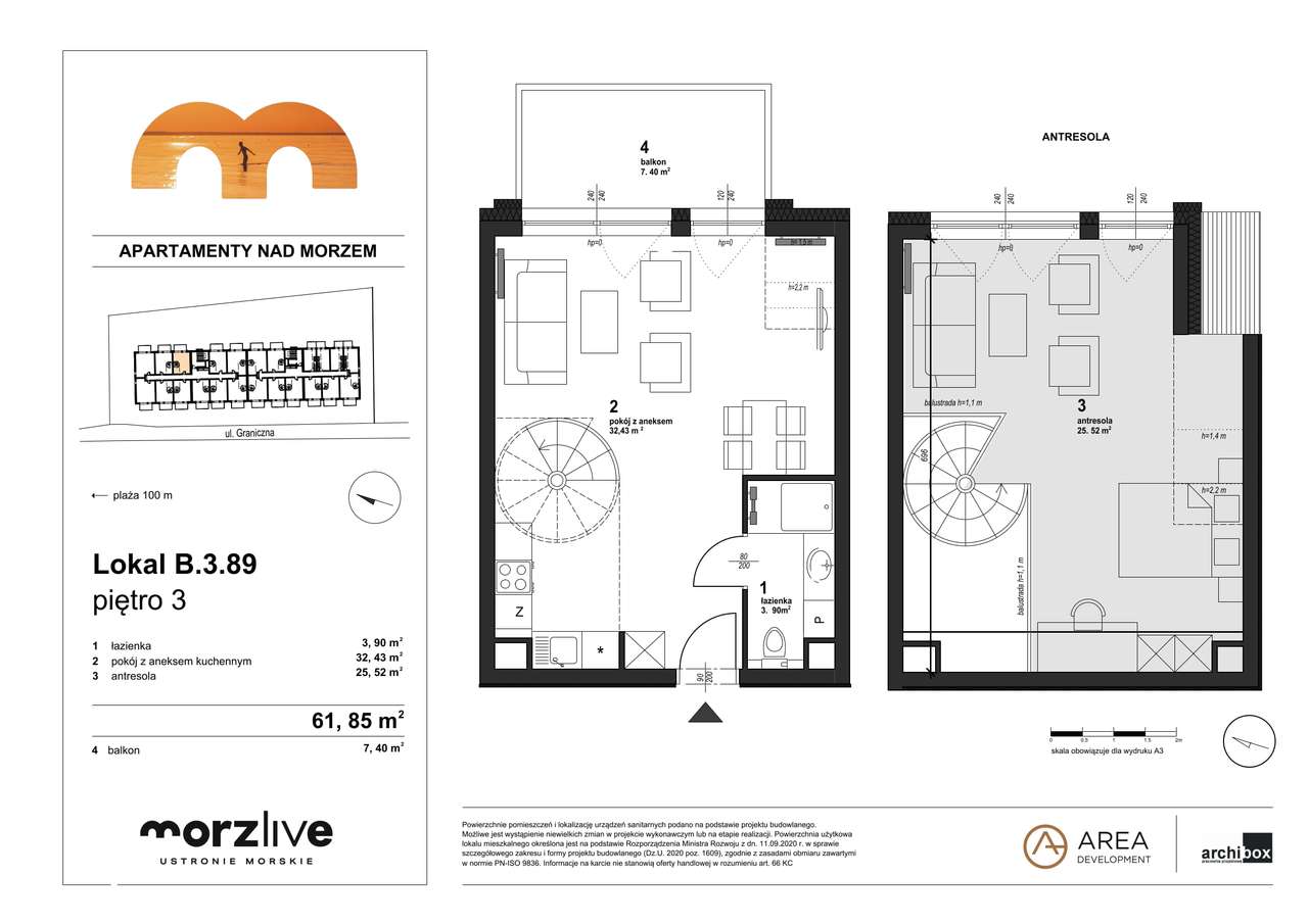 Wygodny Apartament przy plaży Morzlive 3 pokoje - Pełny obrazek: 2/8
