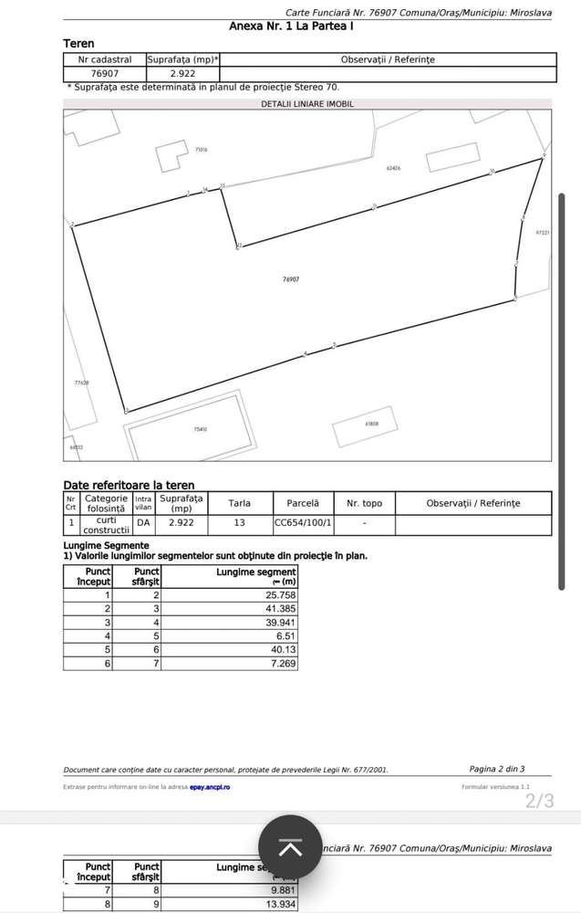 Teren 2.922 mp intravilan in fata Primariei Miroslava-2