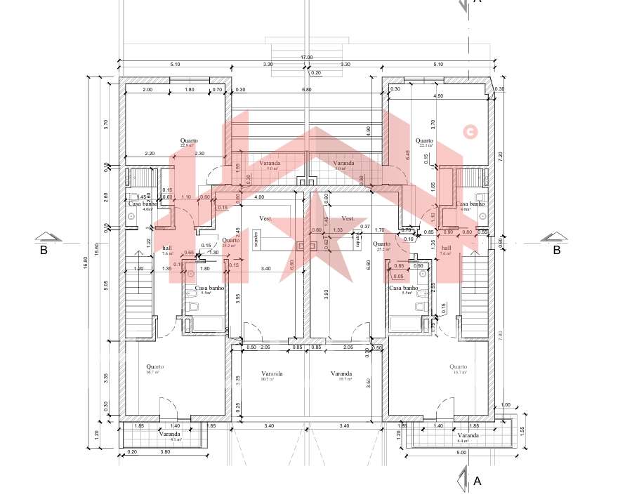 Moradia T3+1 Geminada / Em Construção / Leiria-34