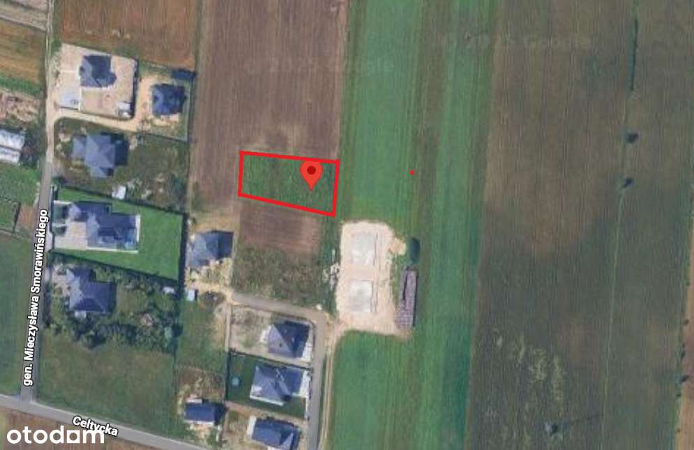 Działka budowlana z projektem domu - ul. Celtycka - Pełny obrazek: 1/10