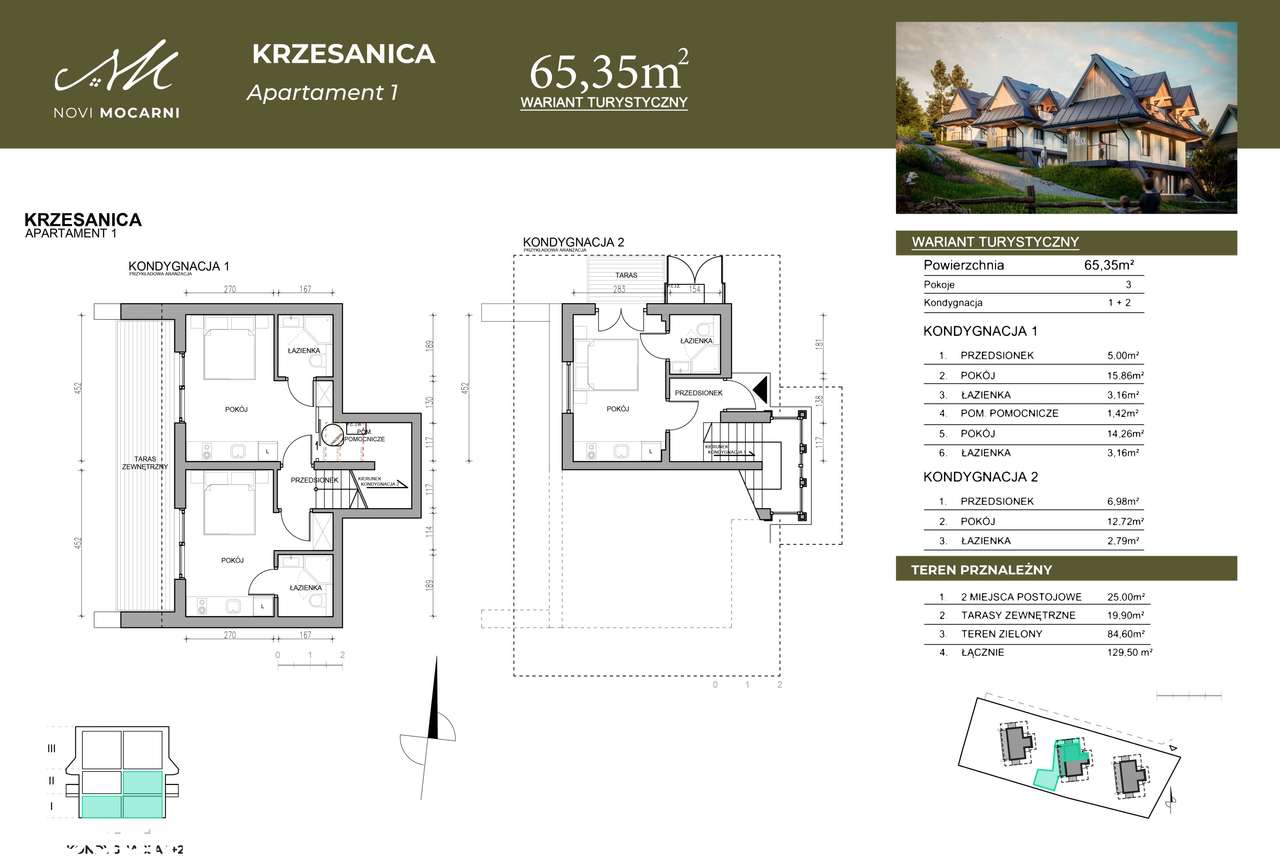 3-pokojowy dom 65m2 + ogródek Bezpośrednio - Pełny obrazek: 2/9