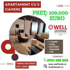 De vânzare apartament cu 5 camere în Târgu Secuiesc, pe strada Gării!
