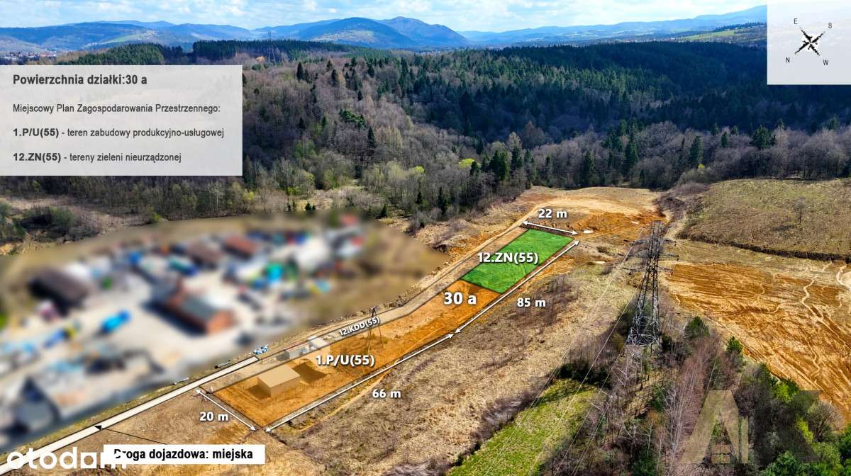 Działka przemysłowa 30a -Nowy Sącz ul. Zakładników - Pełny obrazek: 4/6
