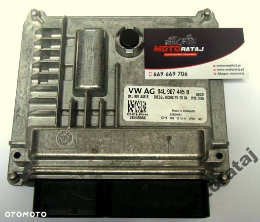 KOMPUTER VOLKSWAGEN 04L907445B DIESEL DCM6.2V - 1