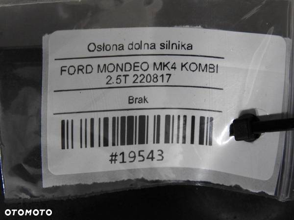 PŁYTA OSŁONA SILNIKA FORD MONDEO MK4 2.5 T - 8