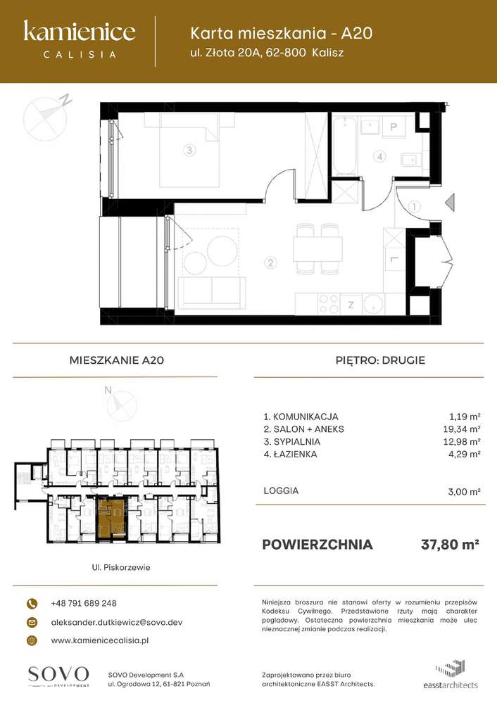 Kamienice Calisia | mieszkanie 2-pok. | A20 - Pełny obrazek: 2/10